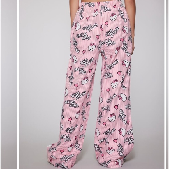 NWT hello kitty flannel pink pajama pants - Picture 4 of 9